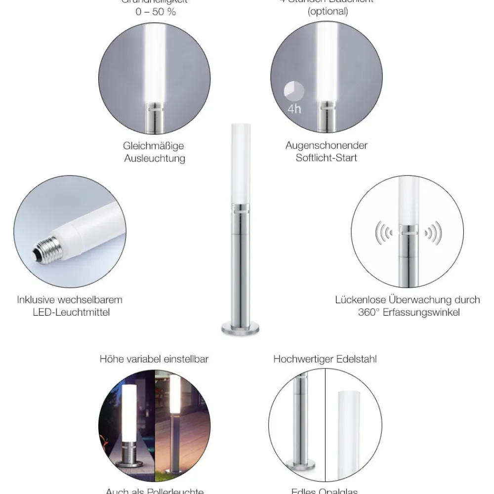 Gadebelysning Med Sensor ^ STEINEL GL60 LED-gadelampe med sensor