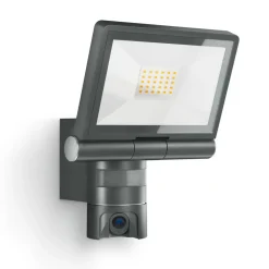Væglampe Med Sensor|Udendørs Spot ^ STEINEL LED-kameraspotter XLED CAM2 SC, antracit, IP44
