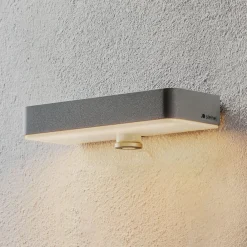 STEINEL Solcelle Lampe Med Sensor|Solcellelamper > LED-væglampe XSolar SOL-O S, sølv, sensor