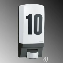 Væglamper ^ STEINEL L 1 husnummerlampe med sensor sort