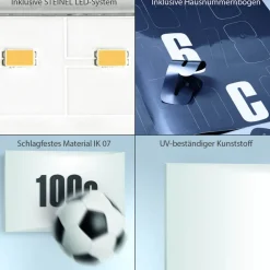 STEINEL Væglamper > L 1 N LED-væglampe med husnummer, IP54