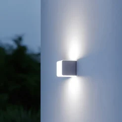 Væglampe Med Sensor|Væglamper ^ STEINEL L 830 SC Udendørs væglampe med sensor, sølv
