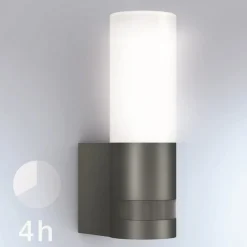 Væglampe Med Sensor|Væglamper ^ STEINEL L 605 S udendørs LED-væglampe, sensor IP44