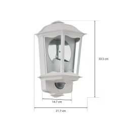 Væglampe Med Sensor ^ STEINEL L 190 S udendørs væglampe med sensor, hvid