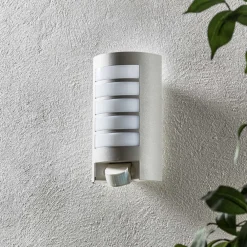 Væglampe Med Sensor ^ STEINEL L 12 S Udendørs væglampe med sensor, sølv