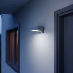 STEINEL Væglampe Med Sensor > udendørs væglampe L 800 SC, sensor, sølv
