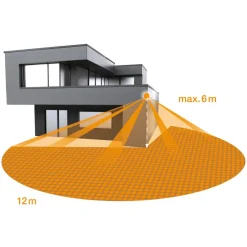 Væglampe Med Sensor|Udendørs Spot ^ STEINEL XLED Pro 240 S sensorspot, sort