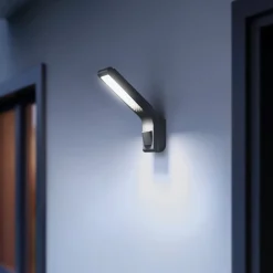 Væglampe Med Sensor|Væglamper ^ STEINEL XLED slim S udendørs væglampe, antracit