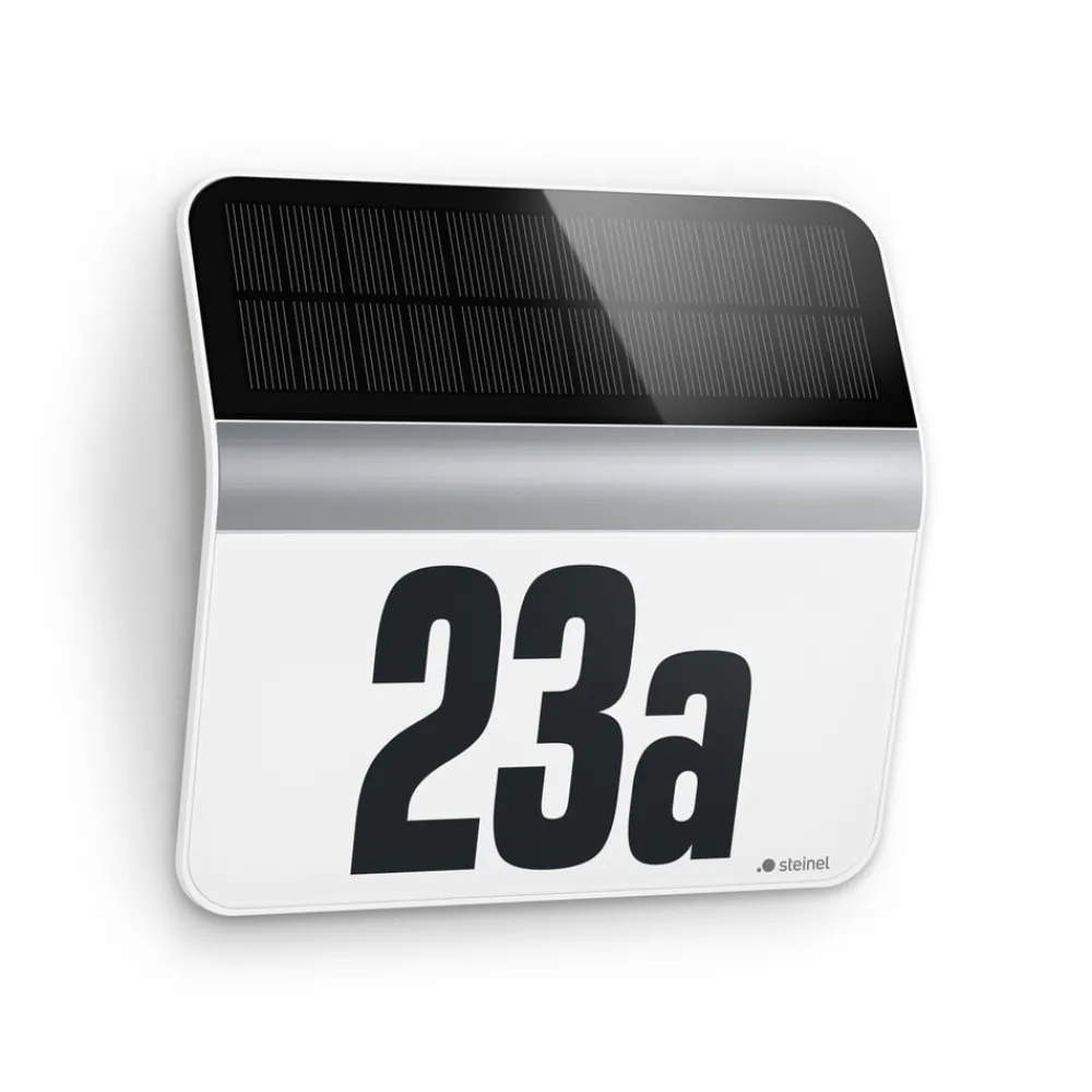 STEINEL Solcellelamper > XSolar LH-N LED-husnummerlampe, stål