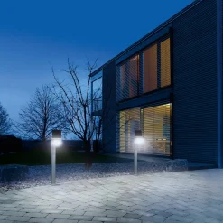 Solcelle Lampe Med Sensor|Gadebelysning ^ STEINEL XSolar Professional LED sensor vejlampe
