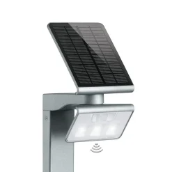 STEINEL Solcelle Lampe Med Sensor|Sokkellamper Med Sensor > XSolar Stand LED-solcellelampe, sølv