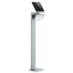 STEINEL Solcelle Lampe Med Sensor|Sokkellamper Med Sensor > XSolar Stand LED-solcellelampe, sølv