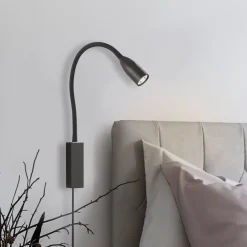 FISCHER & HONSEL Pendellamper|Væglamper > Sten LED-væglampe med bevægelsesstyring, sort