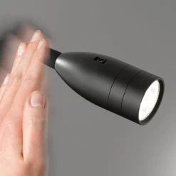 FISCHER & HONSEL Pendellamper|Væglamper > Sten LED-væglampe med bevægelsesstyring, sort