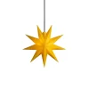 STERNTALER Julepynt|Vinduesdekoration > LED-stjerne, gul, Ø 15 cm, 9-takket, IP44 batteri