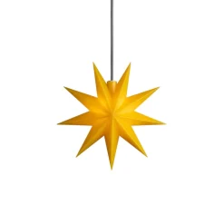 STERNTALER Julepynt|Vinduesdekoration > LED-stjerne, gul, Ø 11 cm, 9 takker, IP44 batteri