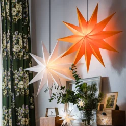 STERNTALER Dekorationsbelysning|Julepynt > LED-stjerne, hvid, Ø 25 cm, IP44, batteri