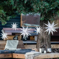 STERNTALER Dekorationsbelysning|Julepynt > LED-stjerne, hvid, Ø 25 cm, IP44, batteri