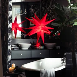 STERNTALER Dekorationsbelysning|Julepynt > LED-stjerne, rød, Ø 55 cm, 18 takker, IP44