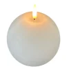 STERNTALER Julepynt|Vinduesdekoration > LED-vokslys, hvid, højde 13 cm, kugle, batteri