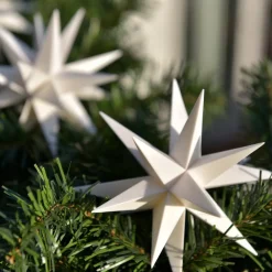 STERNTALER Julepynt|Julelys Udendørs > Lyskæde Stjerne, hvid Ø 12 cm 18 takker 3 lyskilder.