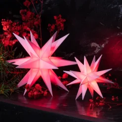 STERNTALER Julepynt|Vinduesdekoration > mini-stjerne batteridrift Ø 12 cm rosa
