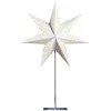 STERNTALER Julepynt|Vinduesdekoration > papirstjerne, hvid, 7-takket, Ø 45 cm, højde 70 cm