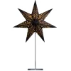 STERNTALER Julepynt|Vinduesdekoration > papirstjerne, sort, 7 takker Ø 45 cm højde 70 cm