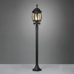Trio Lighting Gadebelysning > Stibelysning Elvo, sort mat, højde 100 cm, aluminium
