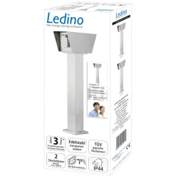 Stikkontaktsøjler ^ Ledino Stikkontaktkolonne Connect L2 med 2 stikkontakter, stål