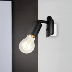 Briloner Arbejdsrum/Kontor|Væglamper > Stikkontaktlampe Batita Retro, IP20, sort