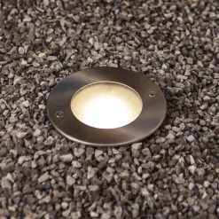 LUTEC Nedgravet Udebelysning > Strata LED nedgravningslampe, Ø 12 cm, aluminium, 90°, IP67