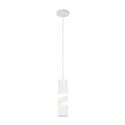 Trio Lighting Pendellamper > Stream hængelampe, hvid, Ø 8 cm, metal, GU10