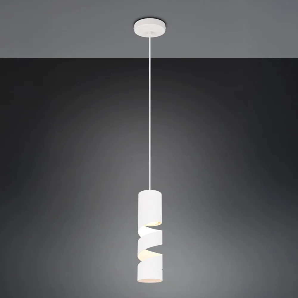 Trio Lighting Pendellamper > Stream hængelampe, hvid, Ø 8 cm, metal, GU10