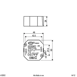 EVN Driver Konstant Spænding > Strømforsyning 12 V/DC 0,1-12 W, IP65 220-240 V/AC