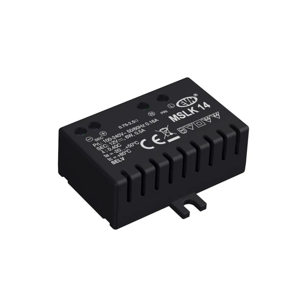 Driver Konstant Spænding ^ EVN Strømforsyning 12 V/DC 0,1-6 W, IP20, 100-240 V/AC