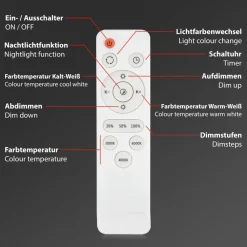 Gang|Loftlamper ^ Briloner Style LED-loftslampe, fjernbetjening