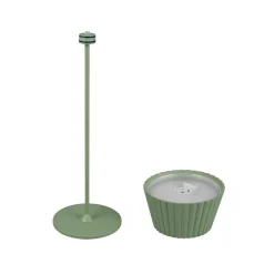 Reality Leuchten Terrassebelysning > Suarez LED-bordlampe, grøn, højde 39 cm, metal