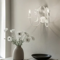 Luminex Væglamper > Summer væglampe, hvid/grøn/pink, bredde 25 cm, stål, 2 lyskilder