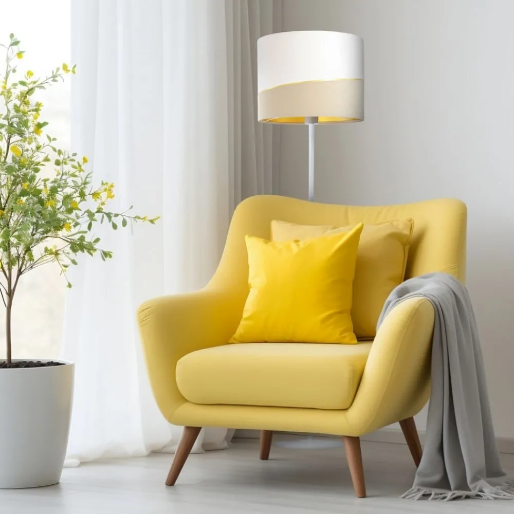 Gulvlamper|Gulvlamper ^ Maco Design Susan gulvlampe, hvid/beige/guld