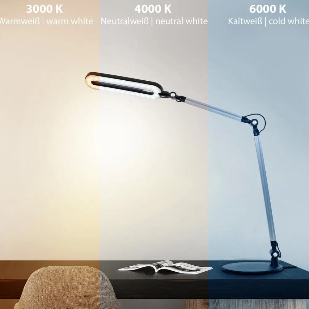 Briloner Arbejdsrum/Kontor|Bordlamper > Svane LED-bordlampe, CCT, dæmpbar