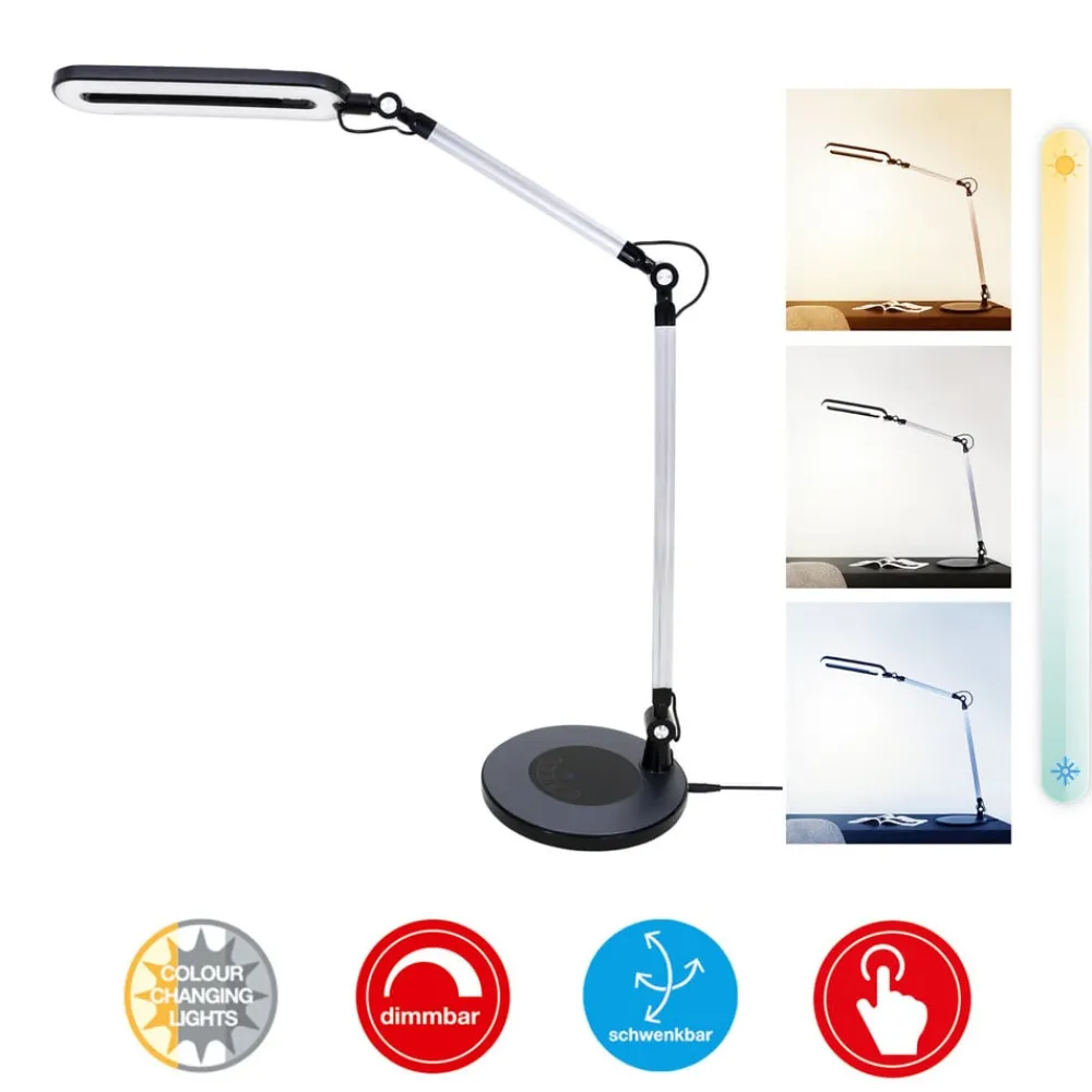 Briloner Arbejdsrum/Kontor|Bordlamper > Svane LED-bordlampe, CCT, dæmpbar