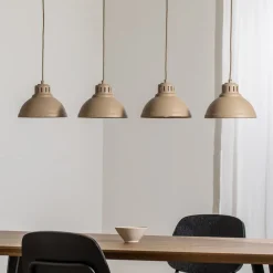 Pendellamper ^ Luminex Sven hængelampe, 4 lyskilder, beige, stål