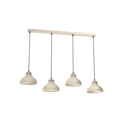 Pendellamper ^ Luminex Sven hængelampe, 4 lyskilder, beige, stål