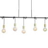 JUST LIGHT. GmbH Pendellamper > Tamara hængelampe, 5 lyskilder, messing/sort