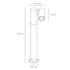Lucide Gadebelysning > Tatium LED-gadelampe, antracit, 43 cm, aluminium, IP65