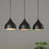 Opviq Pendellamper|Pendellamper > Tattoo 6211 3-lys lineær hængelampe sort/guld