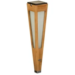 Les Jardins Solcelle Lampe Med Sensor|Solcellelamper > Tecka LED-solcellelampe med sensor, 52 cm, teak
