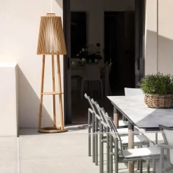 Les Jardins Solcelle Lampe Med Sensor|Solcellelamper > Tecka sol-gulvlampe med sensor, teak