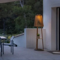 Les Jardins Solcelle Lampe Med Sensor|Solcellelamper > Tecka sol-gulvlampe med sensor, teak